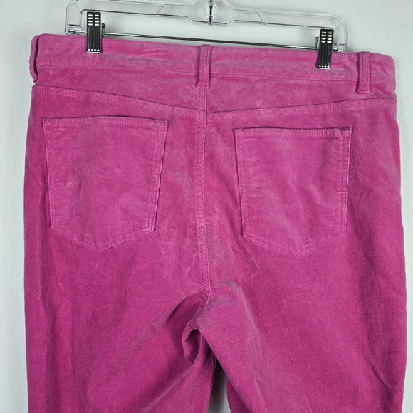 NWOT Talbots Women's Stretch Corduroy Straight Leg Magenta Pant Size 14P Bold - Picture 10 of 14